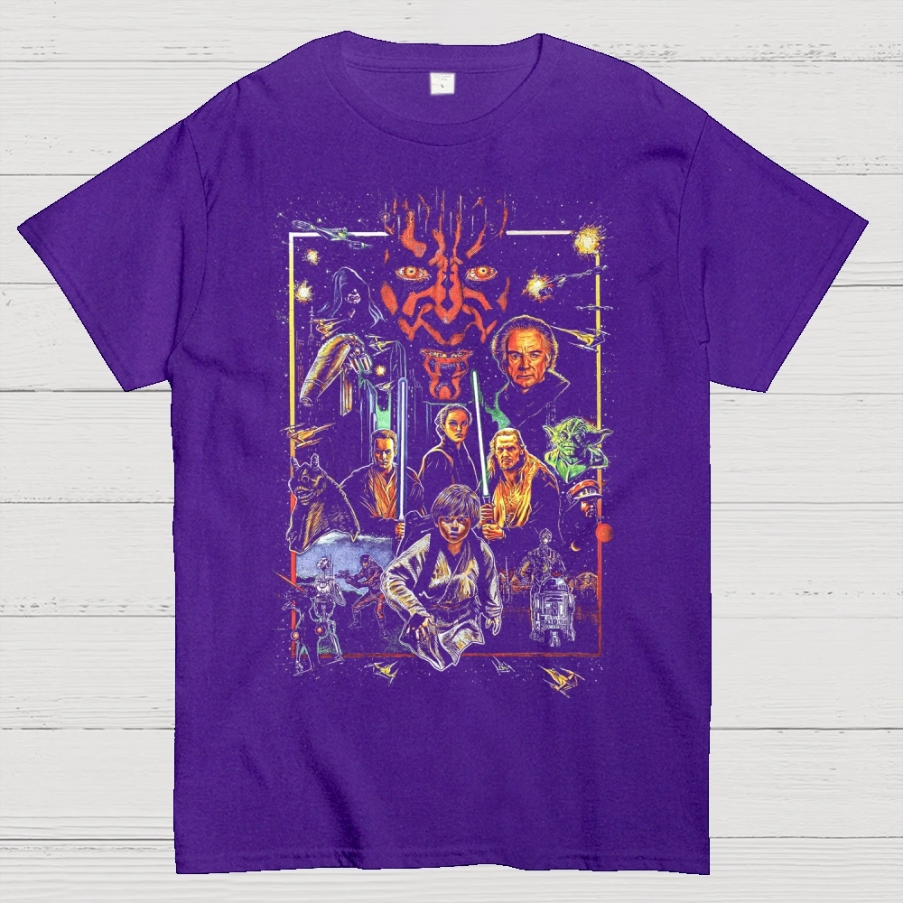  Vintage Sci-Fi Cotton T-shirt 