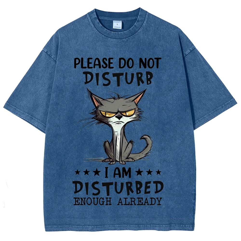 "Do Not Disturb" Grumpy Cat Washed T-Shirt