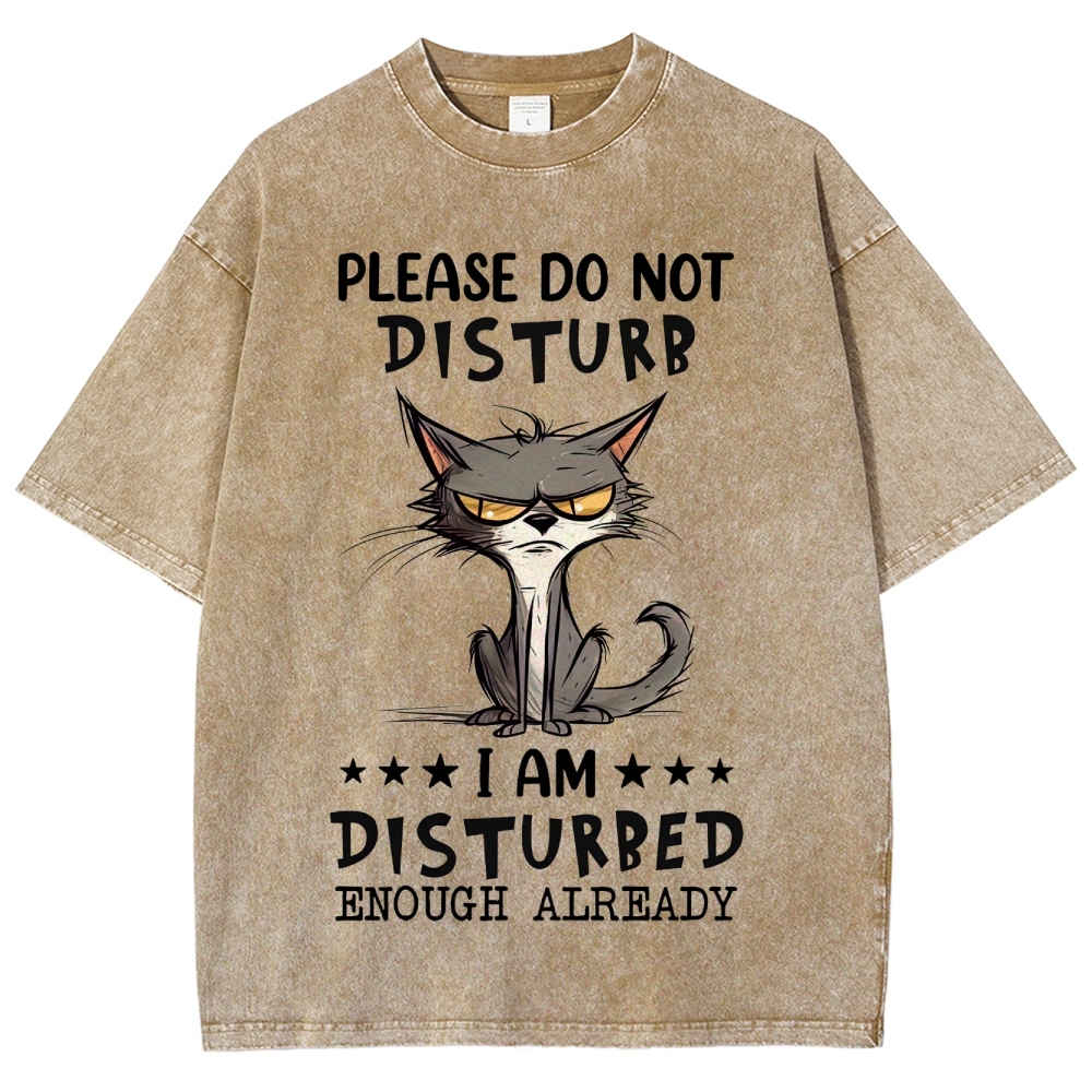 "Do Not Disturb" Grumpy Cat Washed T-Shirt