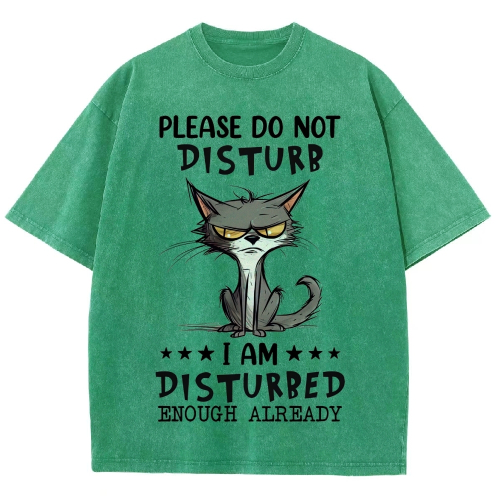"Do Not Disturb" Grumpy Cat Washed T-Shirt