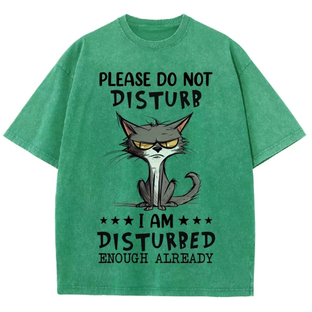 "Do Not Disturb" Grumpy Cat Washed T-Shirt