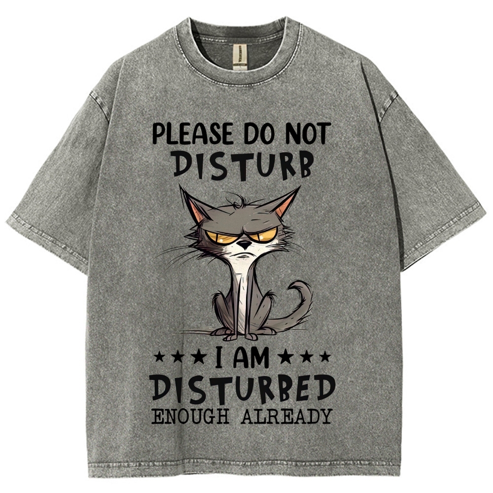 "Do Not Disturb" Grumpy Cat Washed T-Shirt