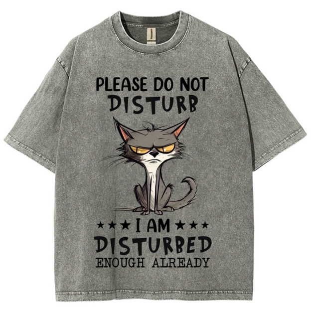 "Do Not Disturb" Grumpy Cat Washed T-Shirt
