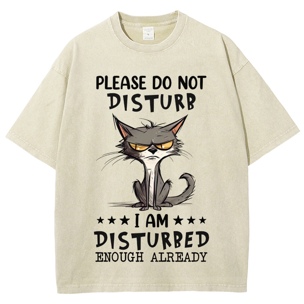 "Do Not Disturb" Grumpy Cat Washed T-Shirt