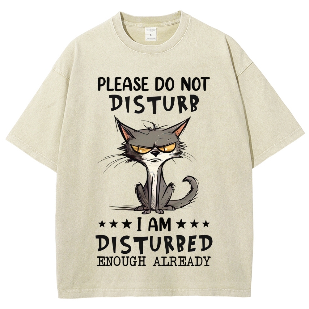 "Do Not Disturb" Grumpy Cat Washed T-Shirt