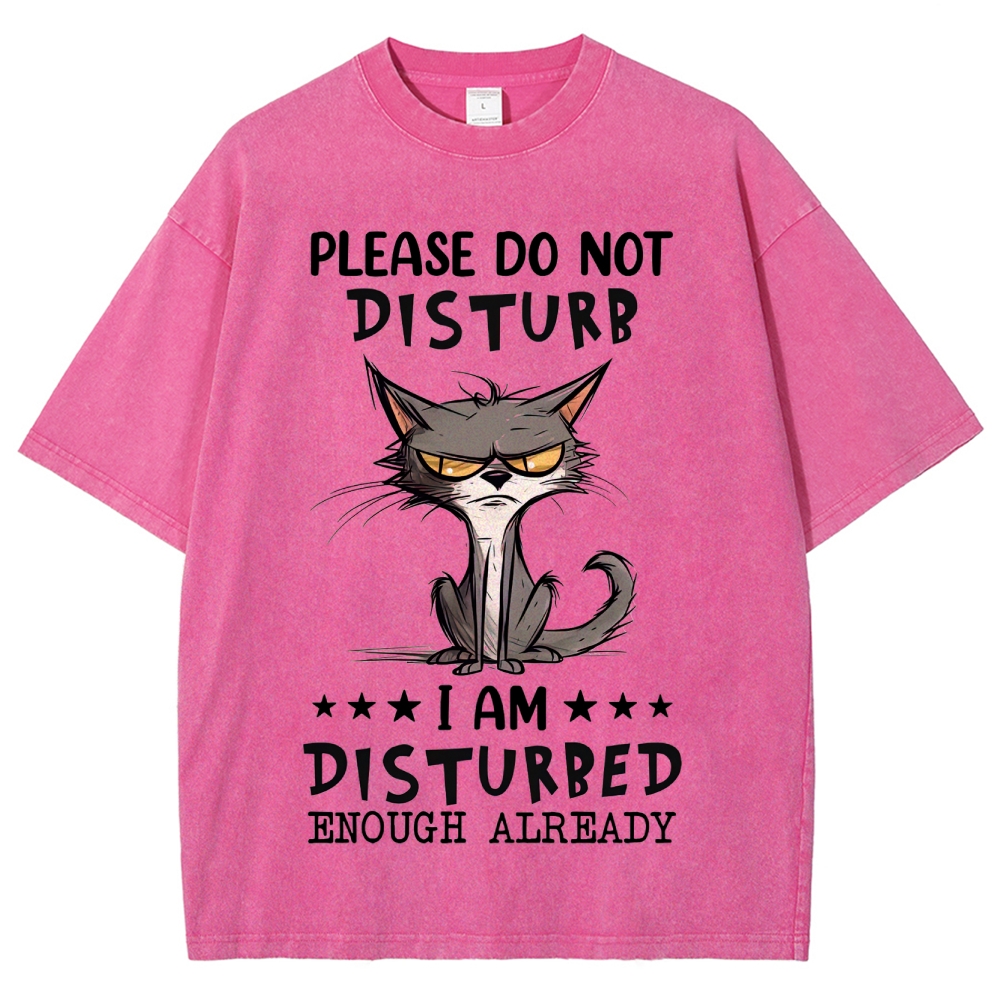 "Do Not Disturb" Grumpy Cat Washed T-Shirt