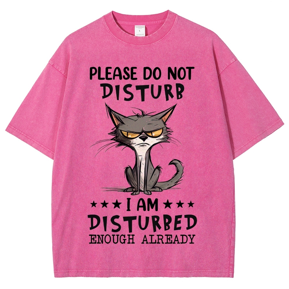 "Do Not Disturb" Grumpy Cat Washed T-Shirt