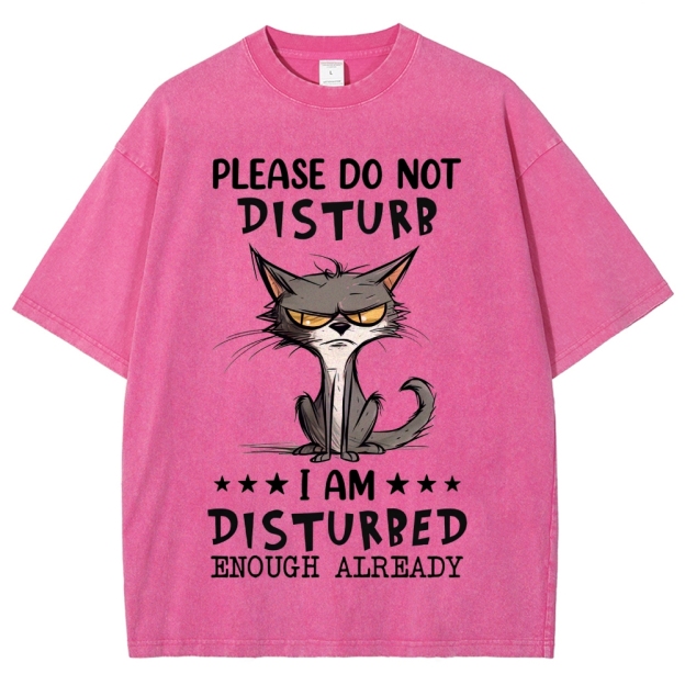 "Do Not Disturb" Grumpy Cat Washed T-Shirt