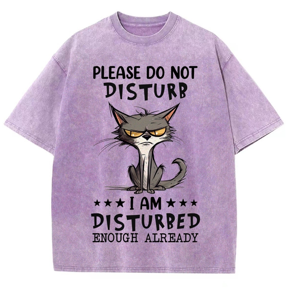 "Do Not Disturb" Grumpy Cat Washed T-Shirt