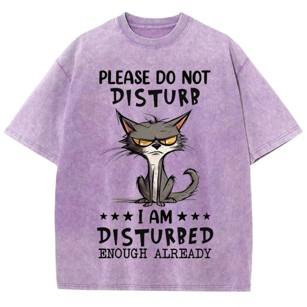 "Do Not Disturb" Grumpy Cat Washed T-Shirt