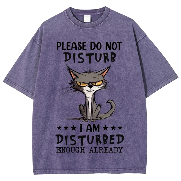 "Do Not Disturb" Grumpy Cat Washed T-Shirt