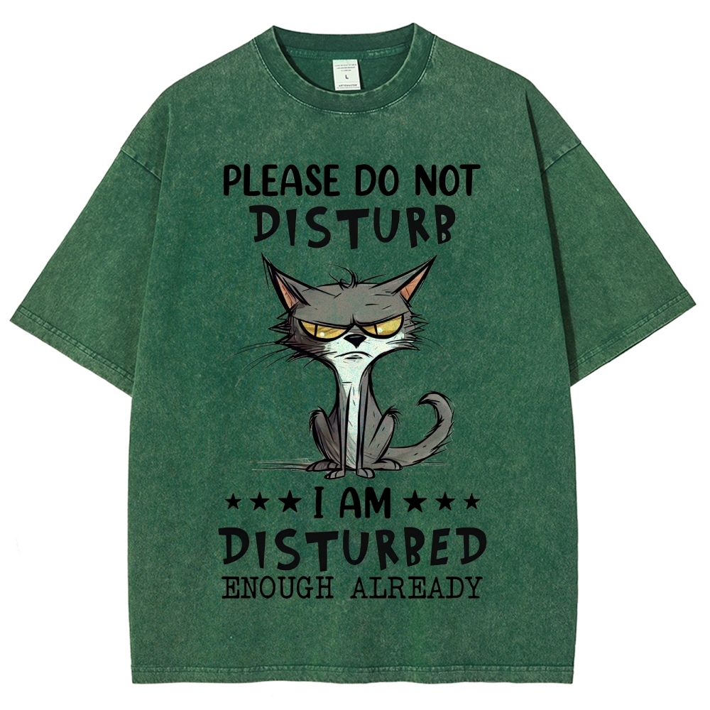 "Do Not Disturb" Grumpy Cat Washed T-Shirt
