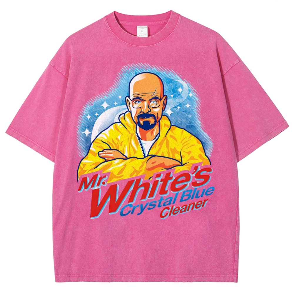 "Mr. White's Crystal Blue Cleaner" Breaking Bad Parody Washed T-Shirt