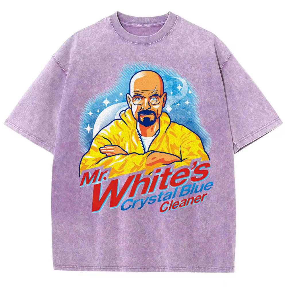 "Mr. White's Crystal Blue Cleaner" Breaking Bad Parody Washed T-Shirt