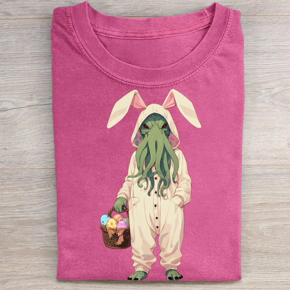 "Easter Cthulhu" Cosmic Horror Vintage Washed Tee 