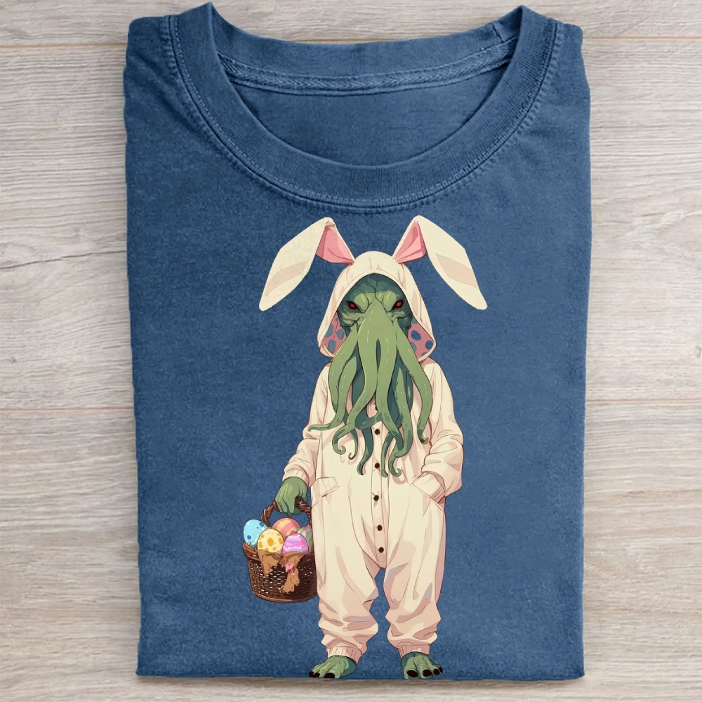 "Easter Cthulhu" Cosmic Horror Vintage Washed Tee 