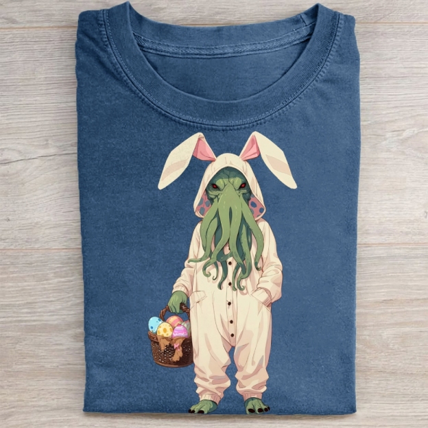 "Easter Cthulhu" Cosmic Horror Vintage Washed Tee 