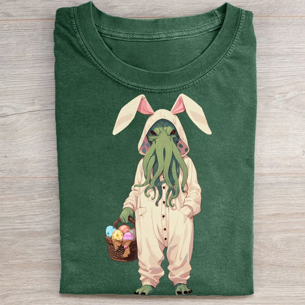 "Easter Cthulhu" Cosmic Horror Vintage Washed Tee 