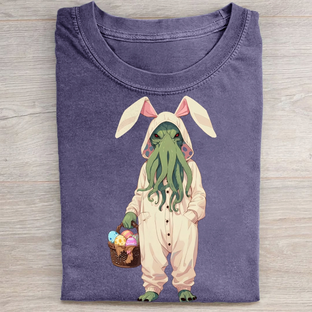 "Easter Cthulhu" Cosmic Horror Vintage Washed Tee 