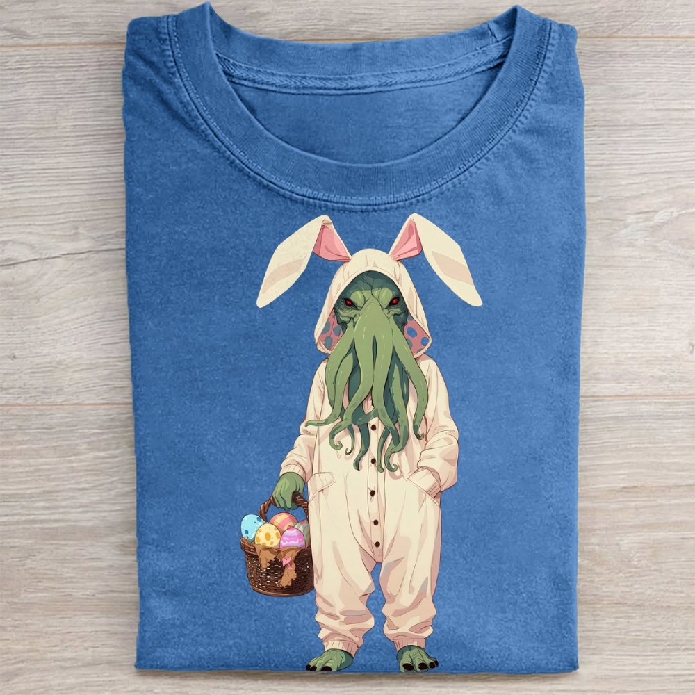 "Easter Cthulhu" Cosmic Horror Vintage Washed Tee 