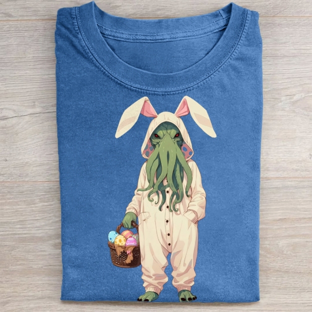 "Easter Cthulhu" Cosmic Horror Vintage Washed Tee 