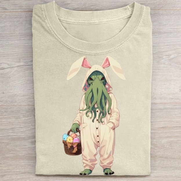 "Easter Cthulhu" Cosmic Horror Vintage Washed Tee 