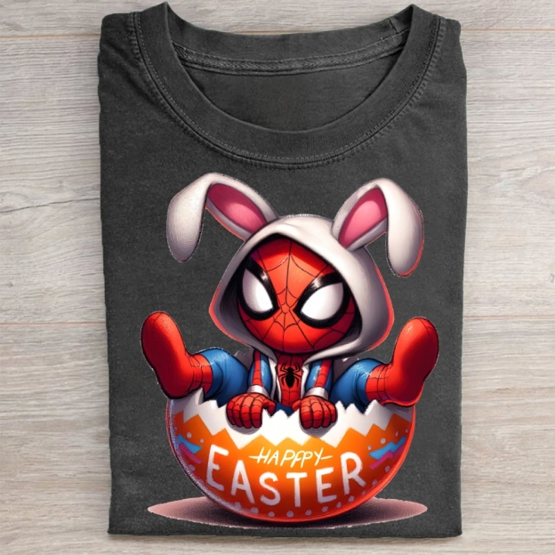 "Easter Spider-Bunny" Superhero Vintage Washed Tee