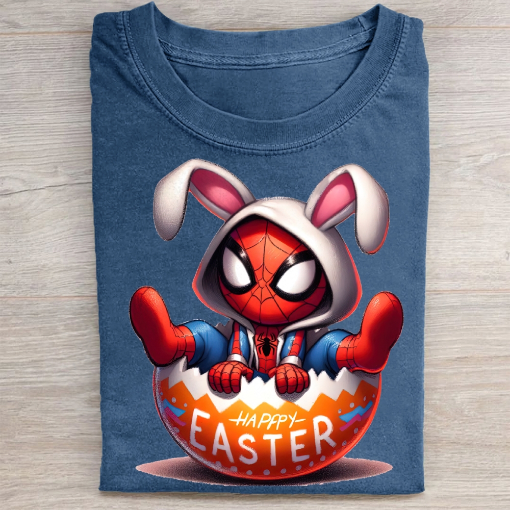 "Easter Spider-Bunny" Superhero Vintage Washed Tee
