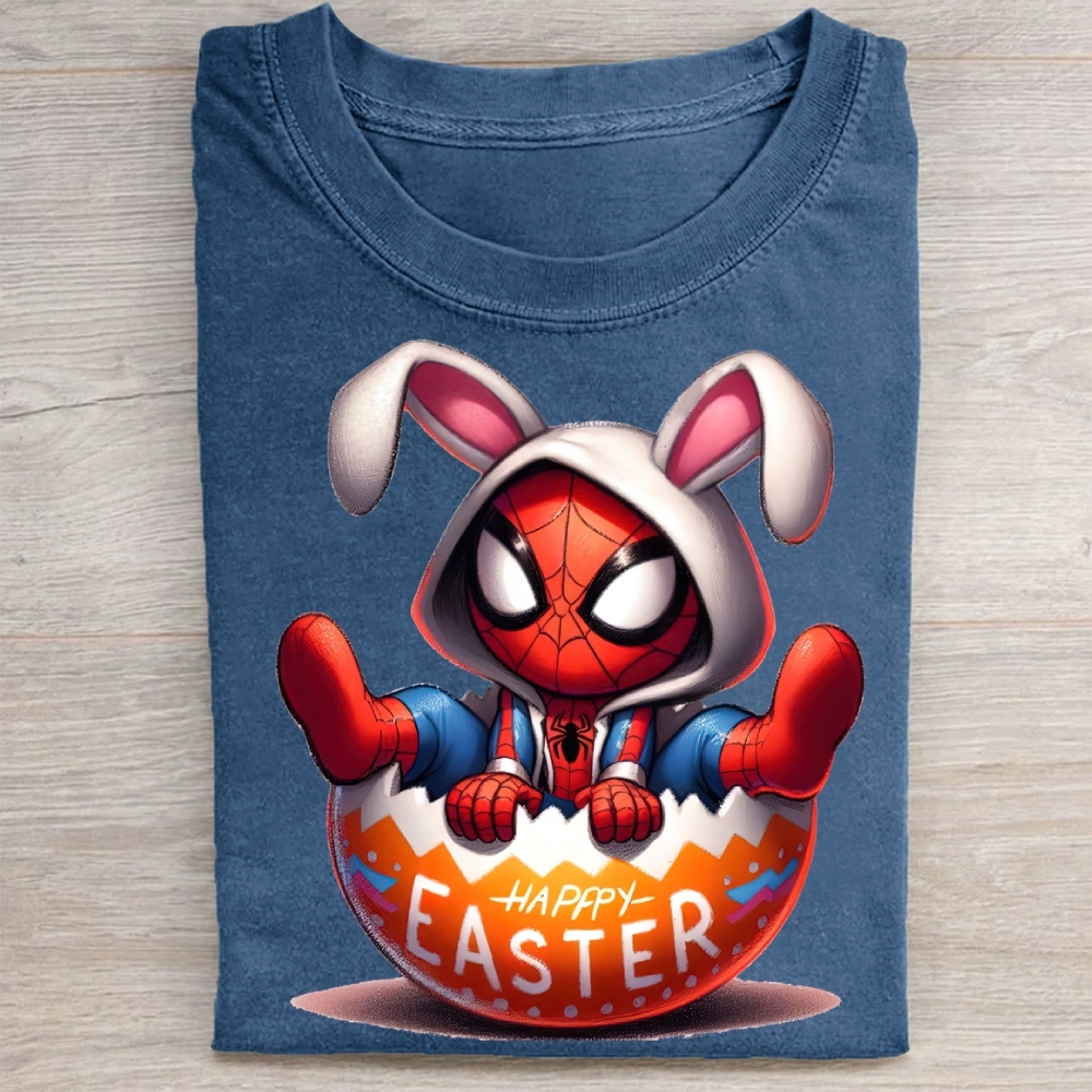 "Easter Spider-Bunny" Superhero Vintage Washed Tee