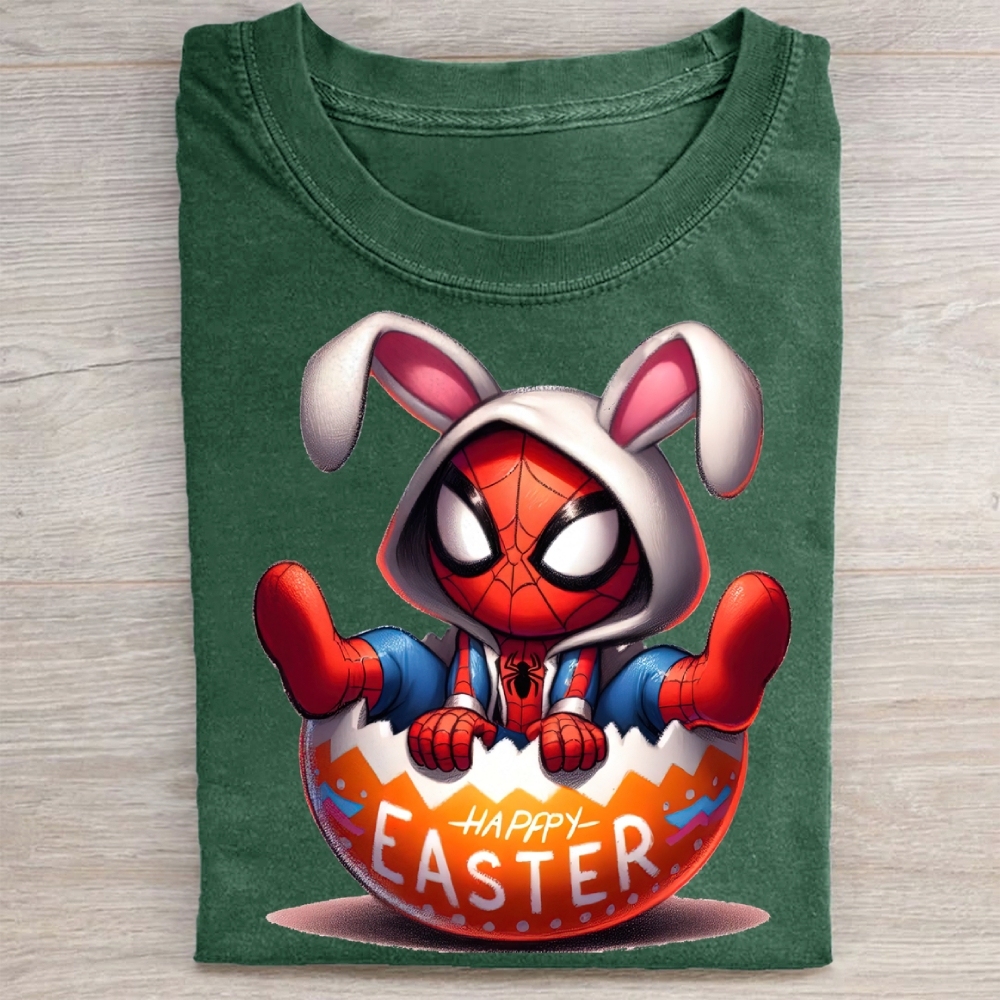 "Easter Spider-Bunny" Superhero Vintage Washed Tee