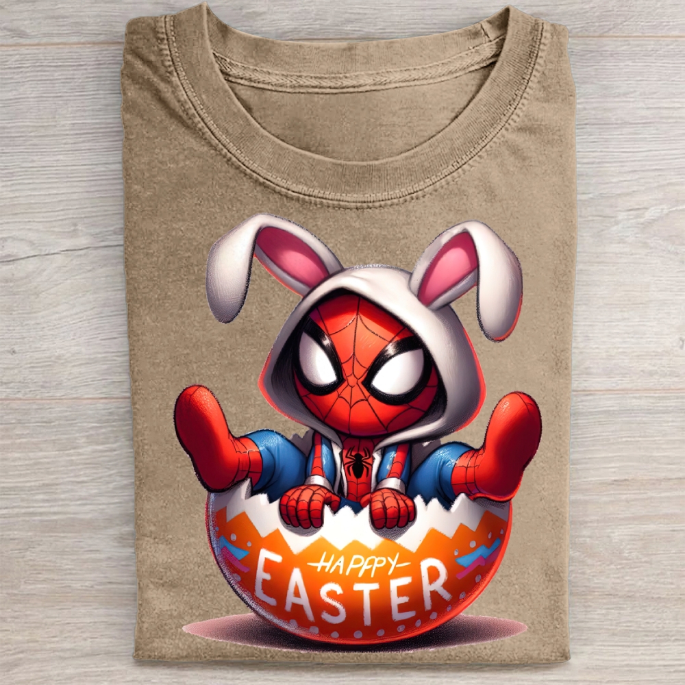 "Easter Spider-Bunny" Superhero Vintage Washed Tee