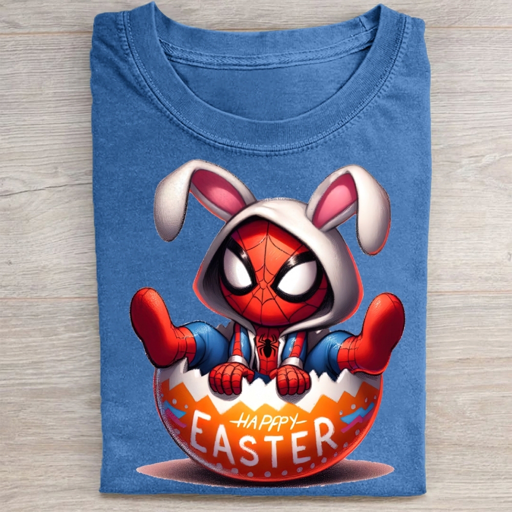 "Easter Spider-Bunny" Superhero Vintage Washed Tee