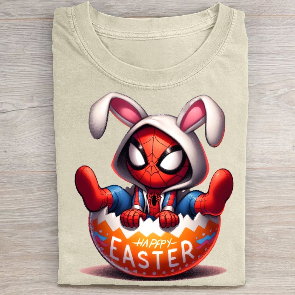 "Easter Spider-Bunny" Superhero Vintage Washed Tee