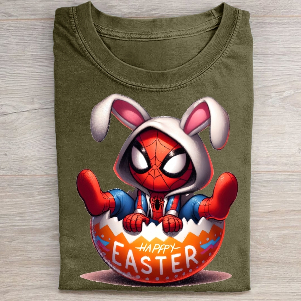 "Easter Spider-Bunny" Superhero Vintage Washed Tee