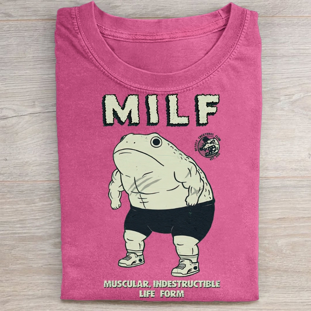 "MILF" Muscular Toad Vintage Washed Tee
