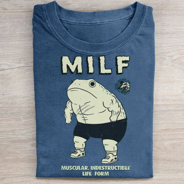 "MILF" Muscular Toad Vintage Washed Tee