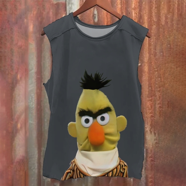 "Angry Bert" Muppet Balaclava Washed Tank Top