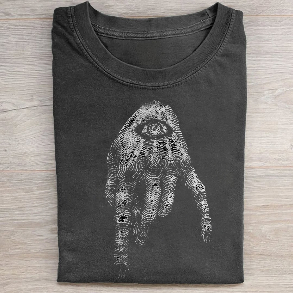 "All-Seeing Hand" Occult Vintage Washed Tee