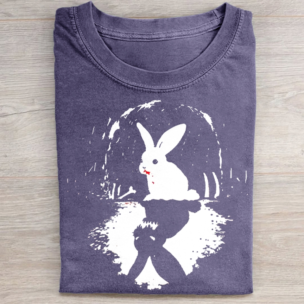 Surreal Duality Rabbit Reflection Washed Tee 