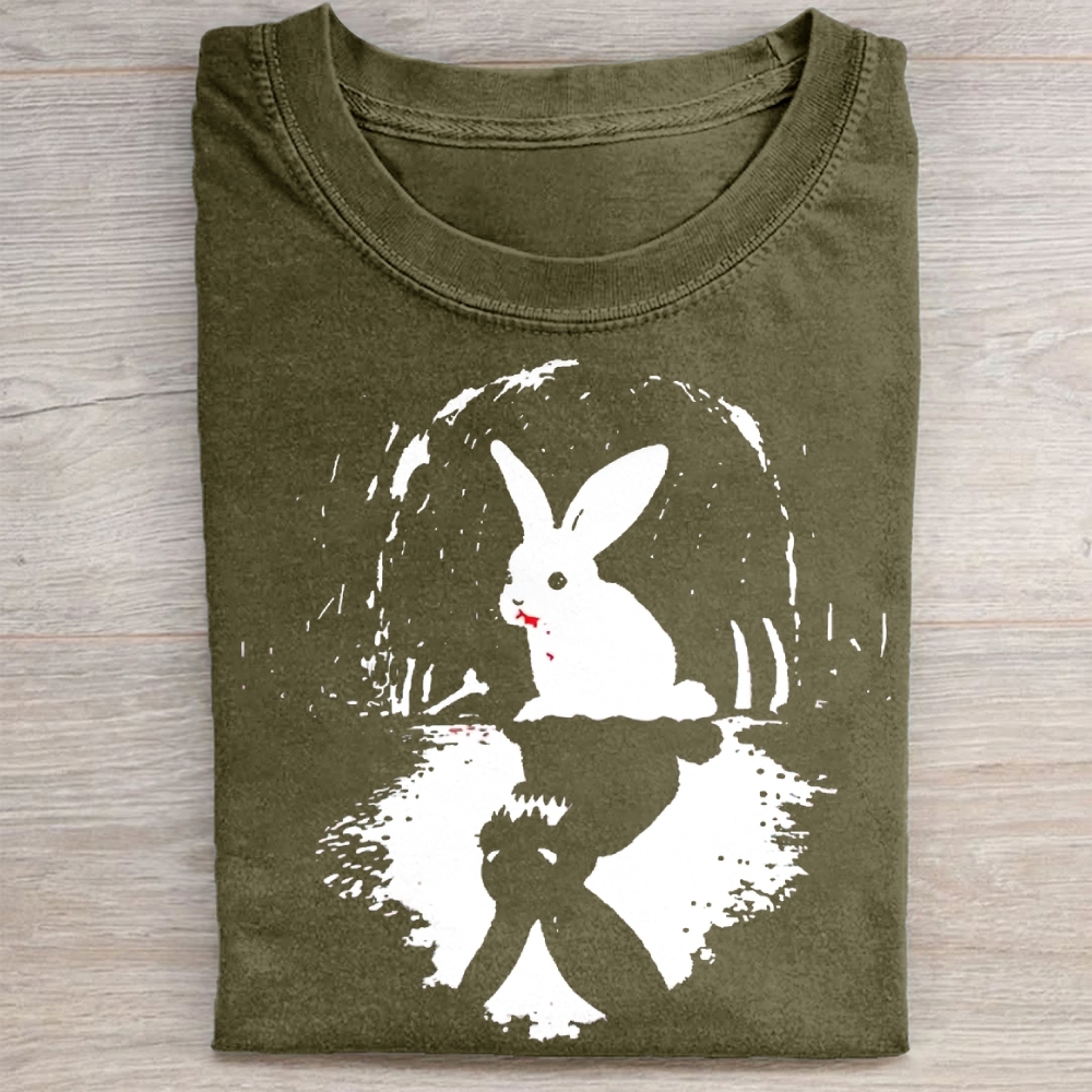 Surreal Duality Rabbit Reflection Washed Tee 