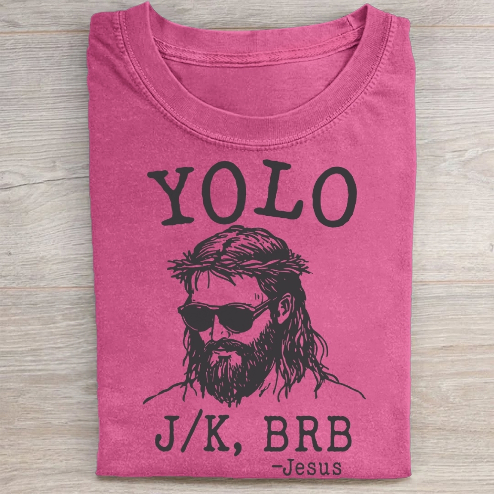  Funny Jesus  Washed Tee 