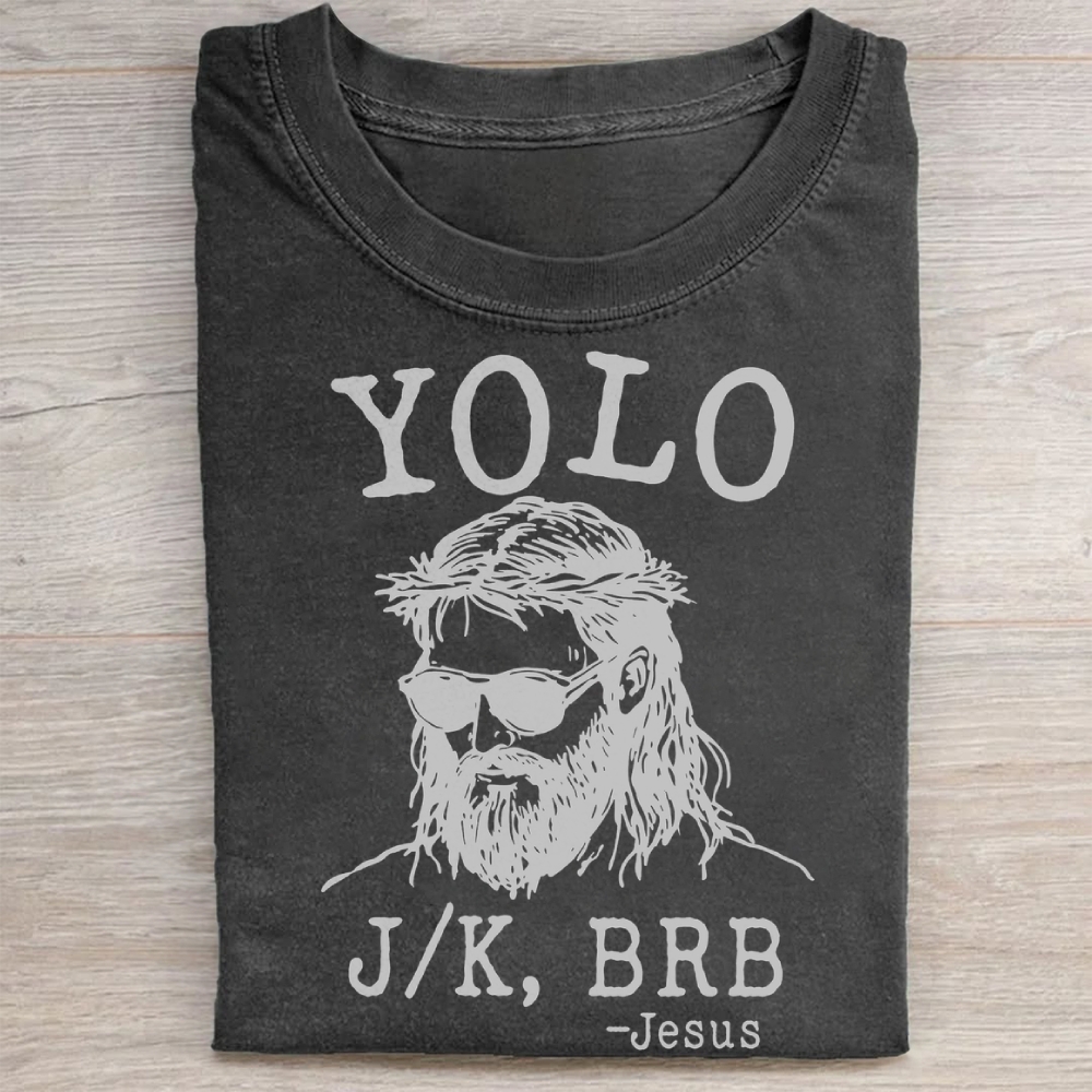  Funny Jesus  Washed Tee 