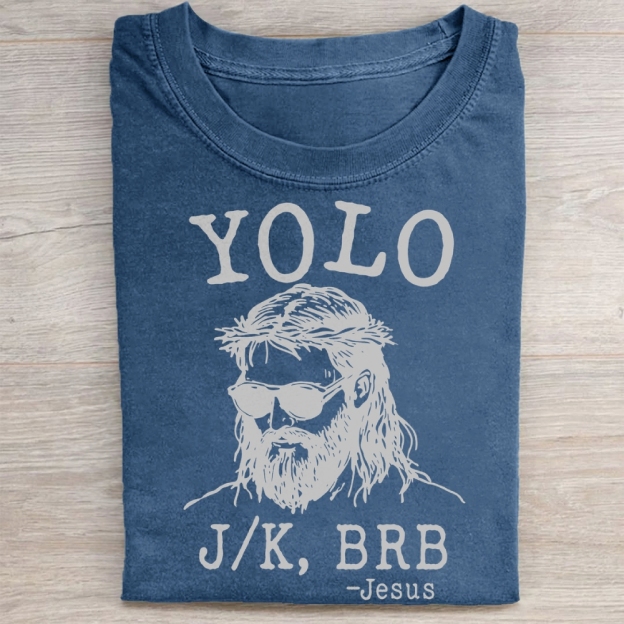  Funny Jesus  Washed Tee 