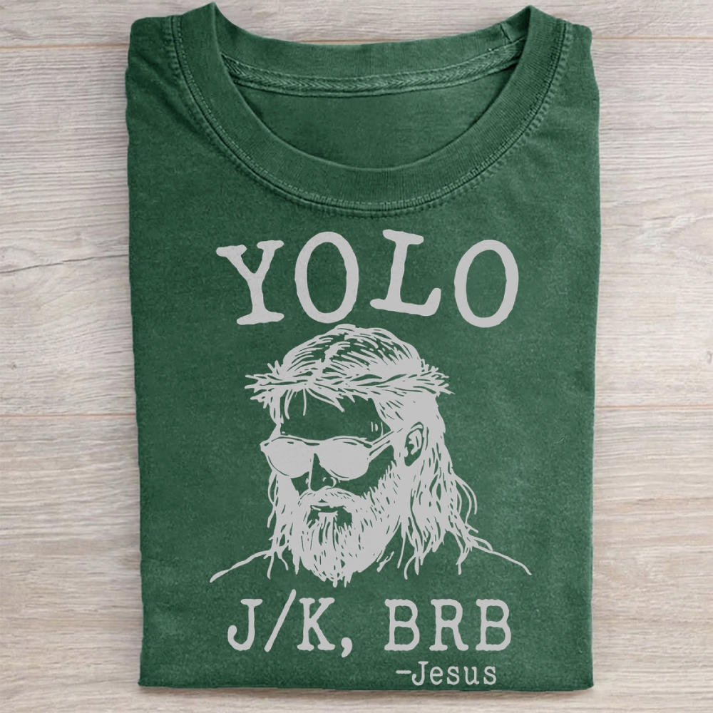  Funny Jesus  Washed Tee 