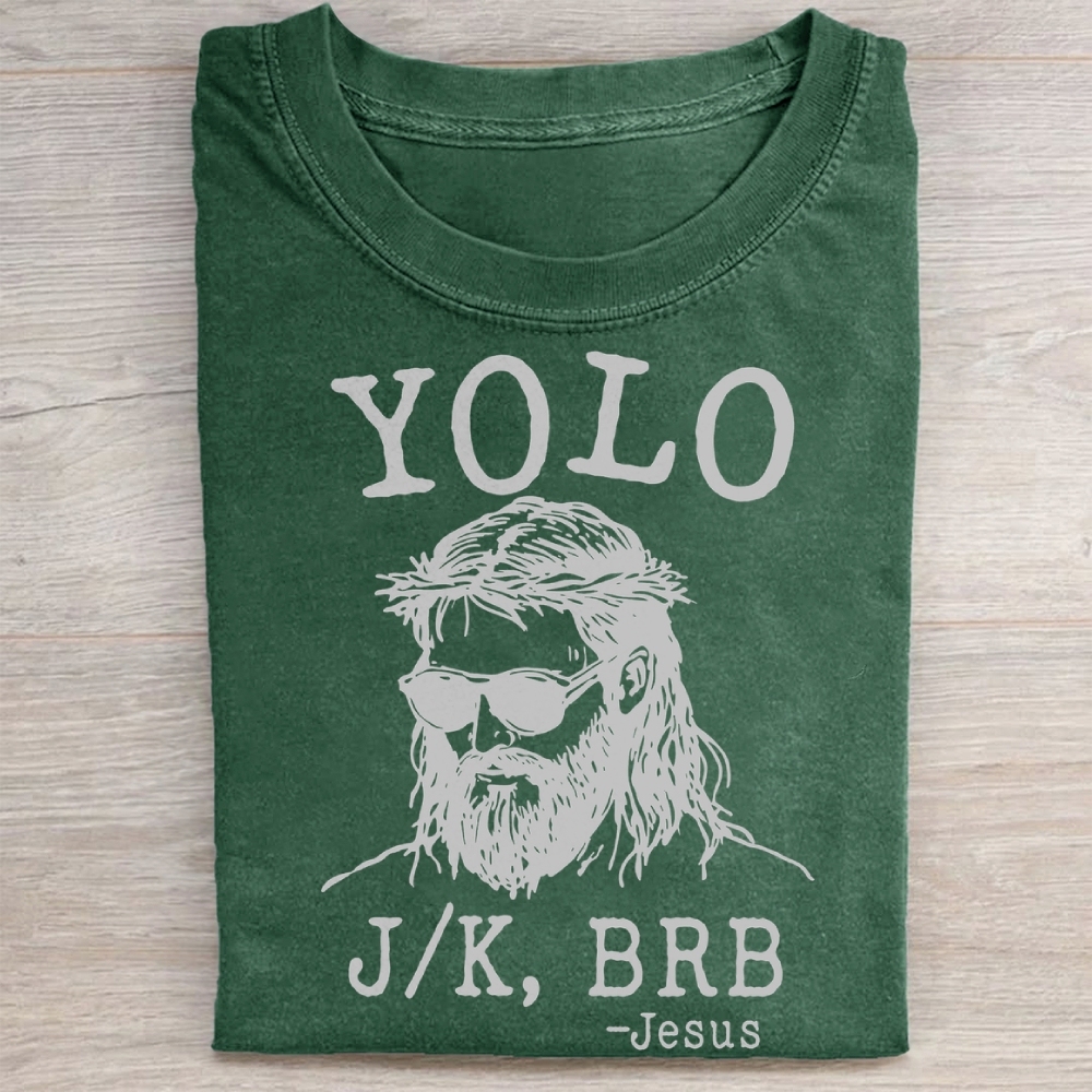  Funny Jesus  Washed Tee 