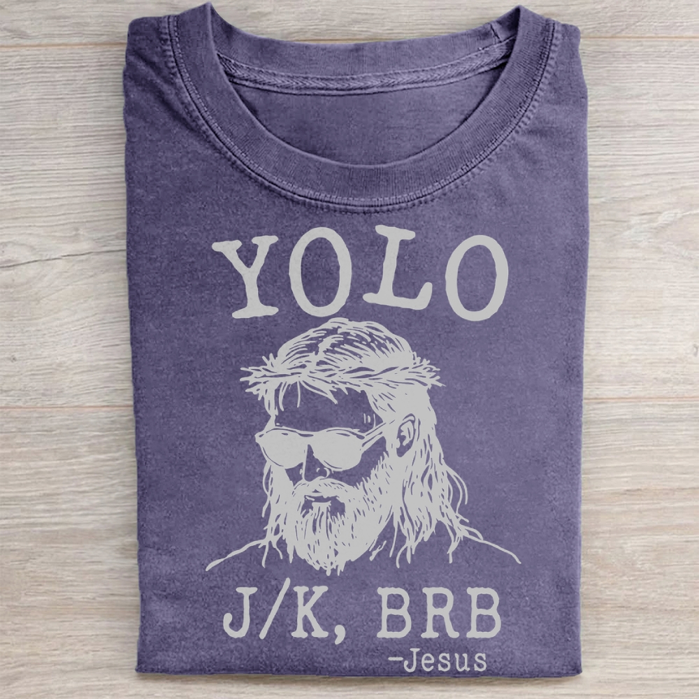  Funny Jesus  Washed Tee 