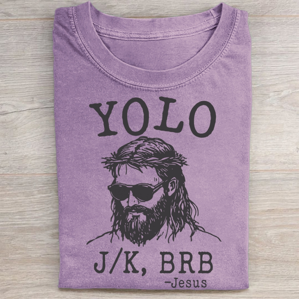  Funny Jesus  Washed Tee 