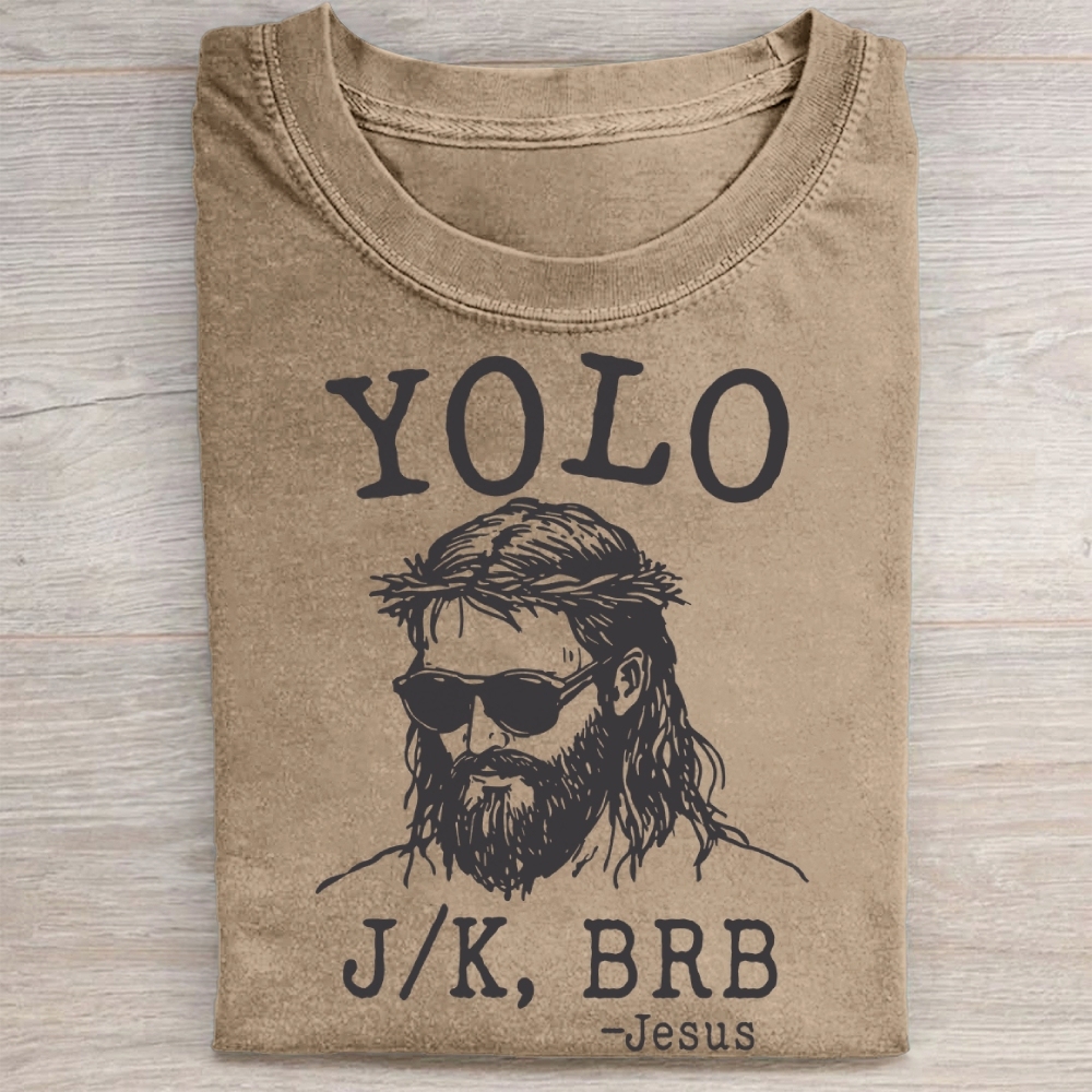  Funny Jesus  Washed Tee 