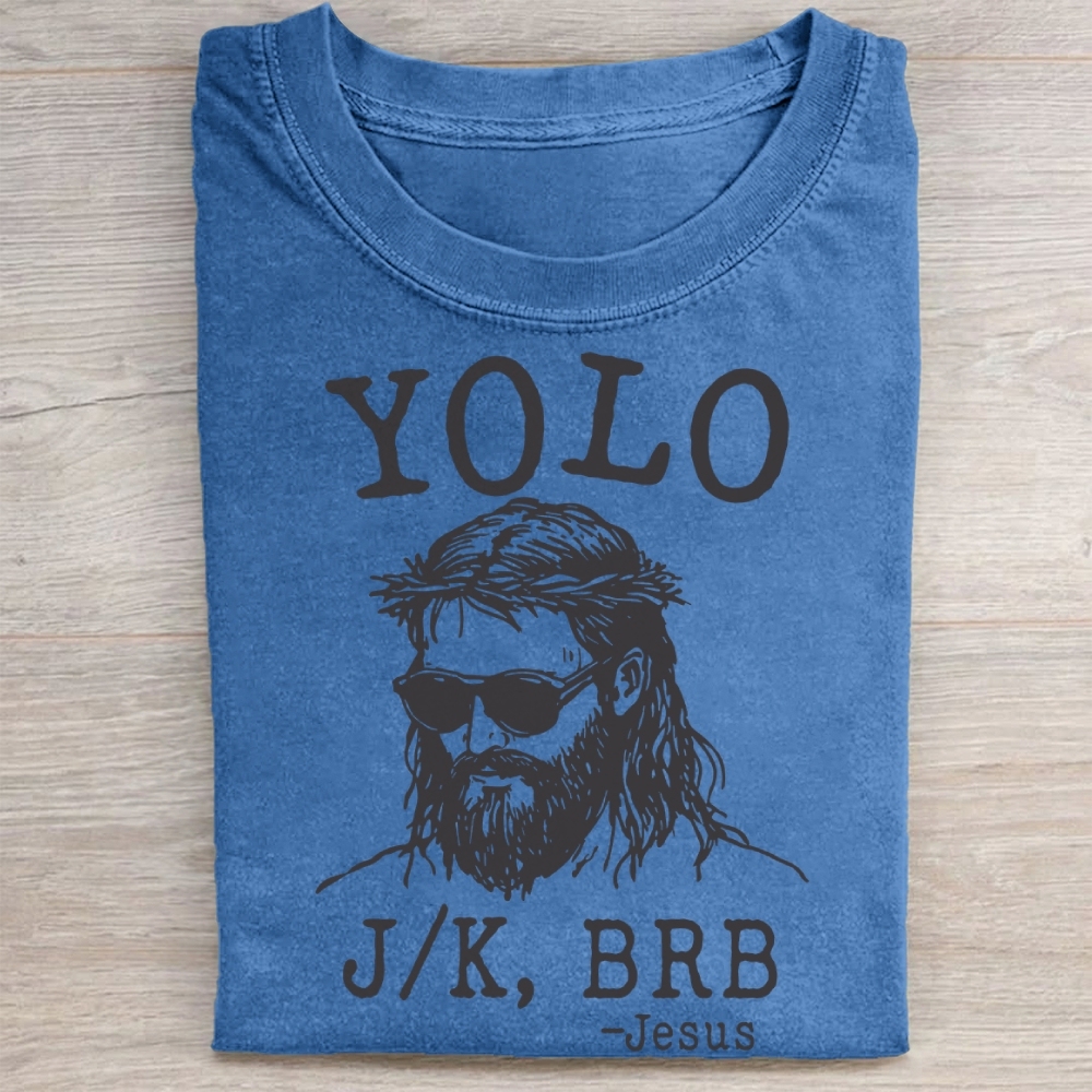  Funny Jesus  Washed Tee 