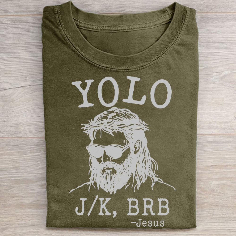  Funny Jesus  Washed Tee 